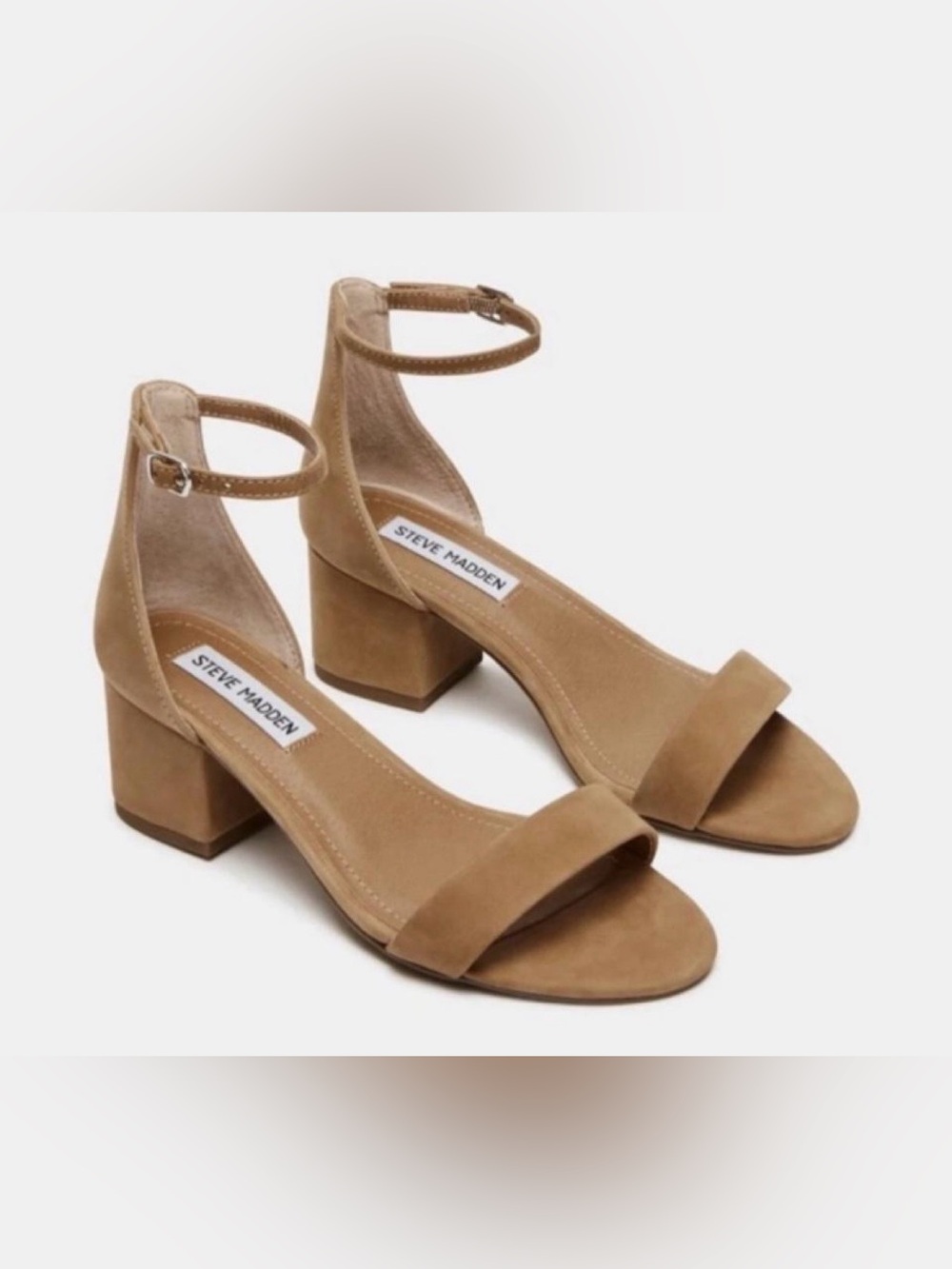 Steve Madden Nude Suede Block Heel